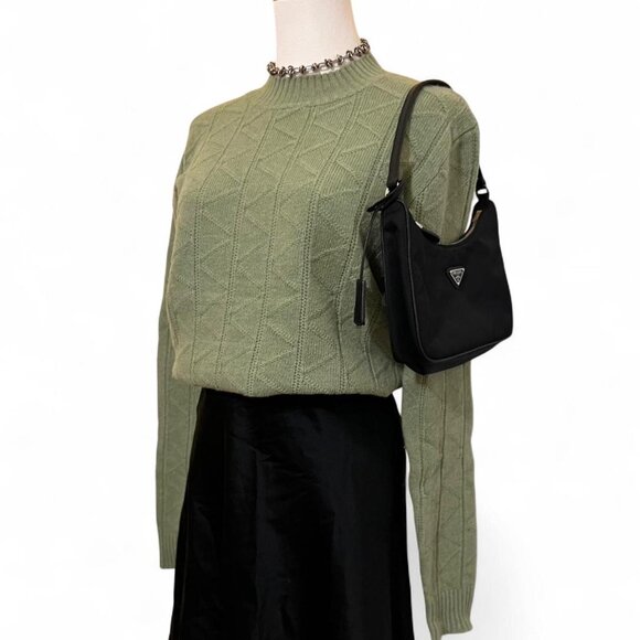 Vintage Sweaters - Vintage Green Bonnie and Bill Sweater